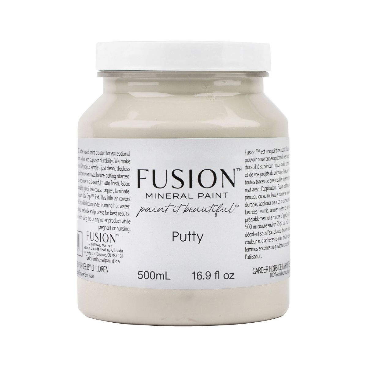 fusion mineral paint putty pint